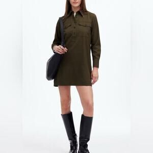 Hotouch Green Mini Shirt Dress Sz S